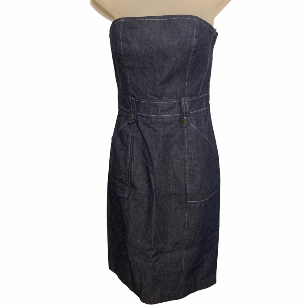Express Strapless Demin Dress w/Pockets